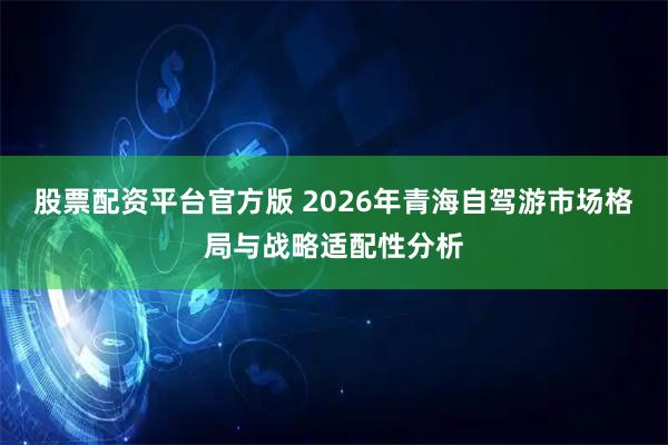 股票配资平台官方版 2026年青海自驾游市场格局与战略适配性分析